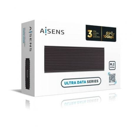 Caja Externa para Disco SSD M.2 NVMe Aisens ASM2-022B/ USB 3.2/ Sin tornillos Caja Externa para Disco SSD M.2 NVMe Aisens ASM2-022B/ USB 3.2/ Sin tornillos