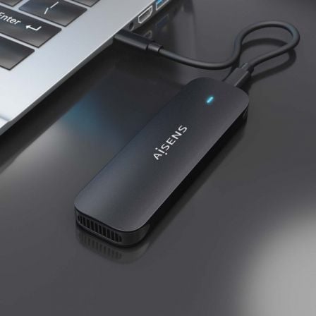 Caja Externa para Disco SSD M.2 NVMe Aisens ASM2-024B/ USB 3.2/ Sin tornillos Caja Externa para Disco SSD M.2 NVMe Aisens ASM2-024B/ USB 3.2/ Sin tornillos