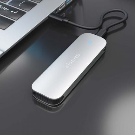 Caja Externa para Disco SSD M.2 NVMe Aisens ASM2-025SL/ USB 3.2/ Sin tornillos Caja Externa para Disco SSD M.2 NVMe Aisens ASM2-025SL/ USB 3.2/ Sin tornillos