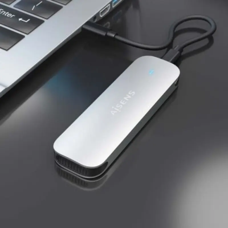 Caja Externa para Disco SSD M.2 NVMe Aisens ASM2-025SL/ USB 3.2/ Sin tornillos Caja Externa para Disco SSD M.2 NVMe Aisens ASM2-025SL/ USB 3.2/ Sin tornillos