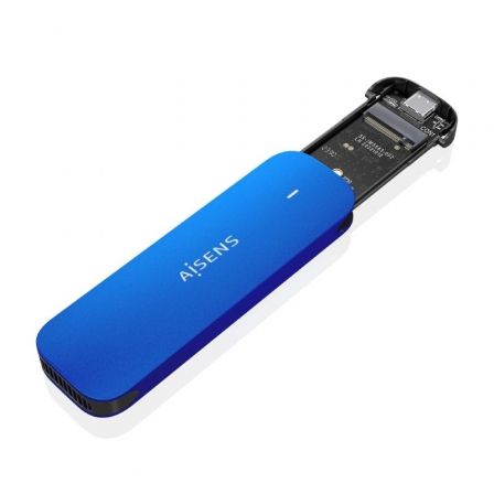 Caja Externa para Disco SSD M.2 NVMe Aisens ASM2-026BLU/ USB 3.2/ Sin tornillos Caja Externa para Disco SSD M.2 NVMe Aisens ASM2-026BLU/ USB 3.2/ Sin tornillos