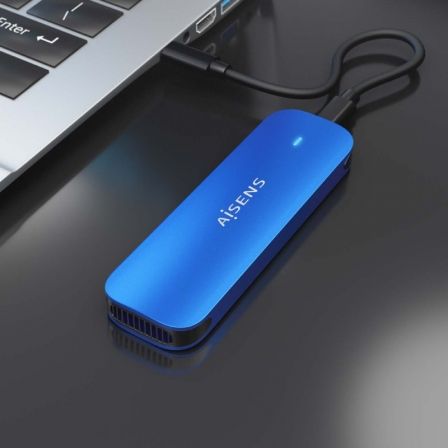 Caja Externa para Disco SSD M.2 NVMe Aisens ASM2-026BLU/ USB 3.2/ Sin tornillos Caja Externa para Disco SSD M.2 NVMe Aisens ASM2-026BLU/ USB 3.2/ Sin tornillos