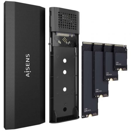 Caja Externa para Disco SSD M.2 NVMe Aisens ASM2-028B/ USB 3.2/ Sin tornillos Caja Externa para Disco SSD M.2 NVMe Aisens ASM2-028B/ USB 3.2/ Sin tornillos