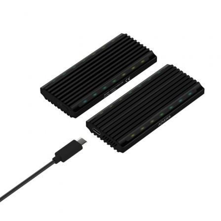 Caja Externa para Disco SSD M.2 SATA/NVMe Aisens ASM2-RGB012B/ USB 3.2/ Sin tornillos Caja Externa para Disco SSD M.2 SATA/NVMe Aisens ASM2-RGB012B/ USB 3.2/ Sin tornillos