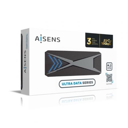 Caja Externa para Disco SSD M.2 NVMe Aisens ASM2-RGB013B/ USB 3.2 Gen2/ Sin Tornillos Caja Externa para Disco SSD M.2 NVMe Aisens ASM2-RGB013B/ USB 3.2 Gen2/ Sin Tornillos