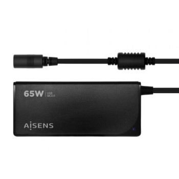 Cargador de Portátil Aisens ASLC-65WAUTO-BK/ 65W/ Automático/ 9 Conectores/ Voltaje 18.5-20V/ 1 USB QC3.0 Cargador de Portátil Aisens ASLC-65WAUTO-BK/ 65W/ Automático/ 9 Conectores/ Voltaje 18.5-20V/ 1 USB QC3.0