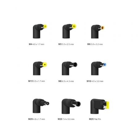 Cargador de Portátil Aisens ASLC-65WAUTO-BK/ 65W/ Automático/ 9 Conectores/ Voltaje 18.5-20V/ 1 USB QC3.0 Cargador de Portátil Aisens ASLC-65WAUTO-BK/ 65W/ Automático/ 9 Conectores/ Voltaje 18.5-20V/ 1 USB QC3.0