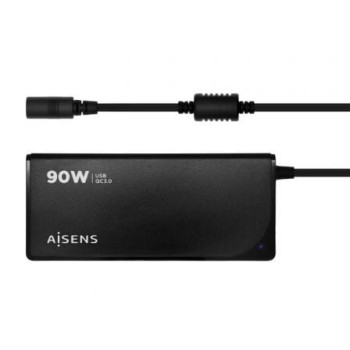 Cargador de Portátil Aisens ASLC-90WAUTO-BK/ 90W/ Automático/ 12 Conectores/ Voltaje 15-20V/ 1 USB QC3.0 Cargador de Portátil Aisens ASLC-90WAUTO-BK/ 90W/ Automático/ 12 Conectores/ Voltaje 15-20V/ 1 USB QC3.0