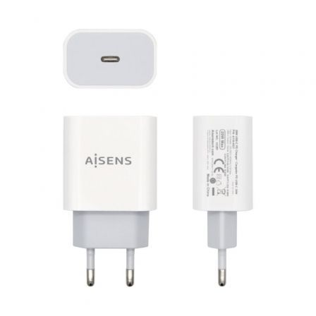 Cargador de Pared Aisens A110-0537/ 1xUSB Tipo-C/ 20W Cargador de Pared Aisens A110-0537/ 1xUSB Tipo-C/ 20W