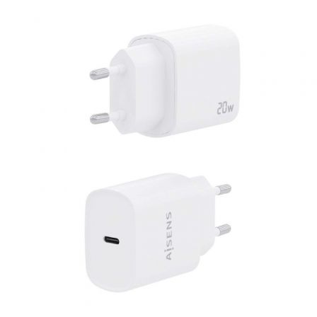 Cargador de Pared Aisens A110-0752/ 1xUSB Tipo-C/ 20W Cargador de Pared Aisens A110-0752/ 1xUSB Tipo-C/ 20W