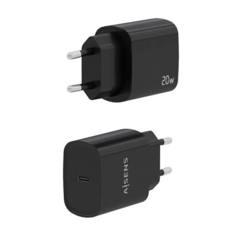 Cargador de Pared Aisens A110-0753/ 1xUSB Tipo-C/ 20W Cargador de Pared Aisens A110-0753/ 1xUSB Tipo-C/ 20W