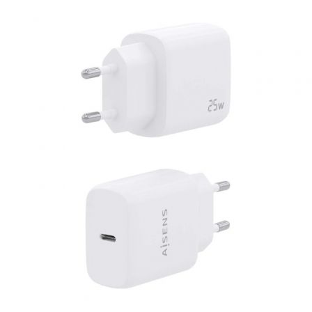 Cargador de Pared Aisens A110-0756/ 1xUSB Tipo-C/ 25W Cargador de Pared Aisens A110-0756/ 1xUSB Tipo-C/ 25W