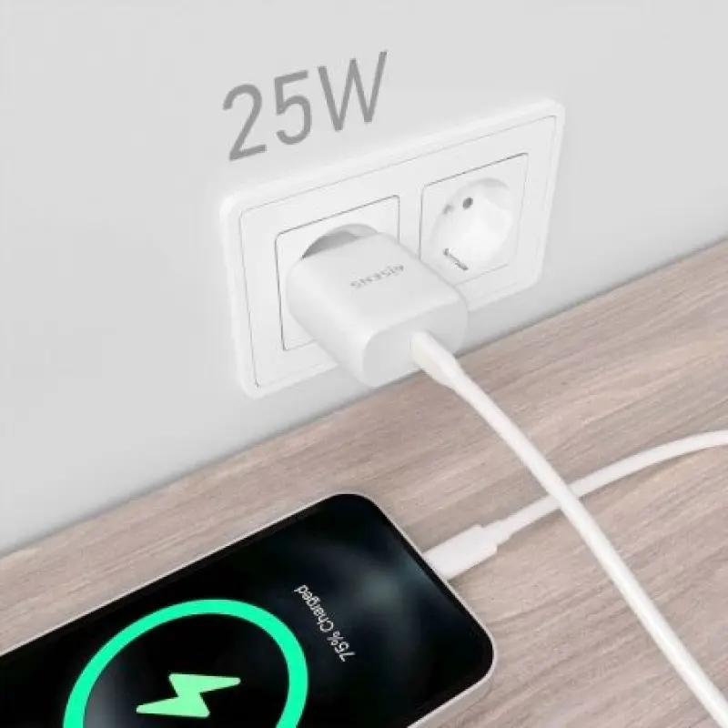 Cargador de Pared Aisens A110-0756/ 1xUSB Tipo-C/ 25W Cargador de Pared Aisens A110-0756/ 1xUSB Tipo-C/ 25W
