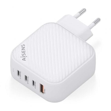 Cargador Gan de Pared Aisens ASCH-100W4P028-W/ 3xUSB Tipo-C/ 1x USB/ 100W Cargador Gan de Pared Aisens ASCH-100W4P028-W/ 3xUSB Tipo-C/ 1x USB/ 100W