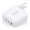 Cargador Gan de Pared Aisens ASCH-140W3P030-W/ 2xUSB Tipo-C/ 1xUSB/ 140W