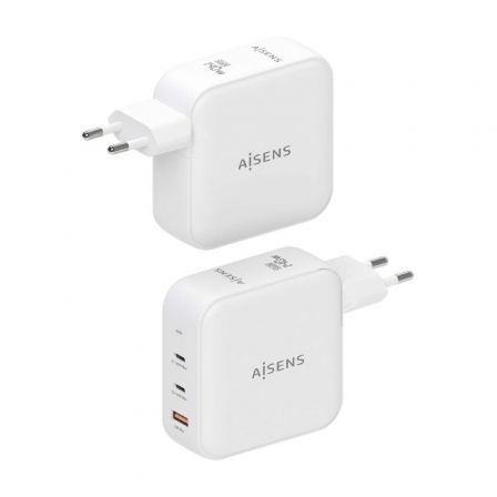 Cargador Gan de Pared Aisens ASCH-140W3P030-W/ 2xUSB Tipo-C/ 1xUSB/ 140W Cargador Gan de Pared Aisens ASCH-140W3P030-W/ 2xUSB Tipo-C/ 1xUSB/ 140W