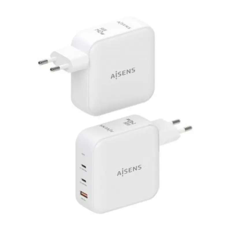 Cargador Gan de Pared Aisens ASCH-140W3P030-W/ 2xUSB Tipo-C/ 1xUSB/ 140W Cargador Gan de Pared Aisens ASCH-140W3P030-W/ 2xUSB Tipo-C/ 1xUSB/ 140W