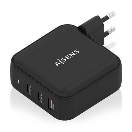Cargador Gan de Pared Aisens ASCH-140W3P031-BK/ 2xUSB Tipo-C/ 1xUSB/ 140W Cargador Gan de Pared Aisens ASCH-140W3P031-BK/ 2xUSB Tipo-C/ 1xUSB/ 140W