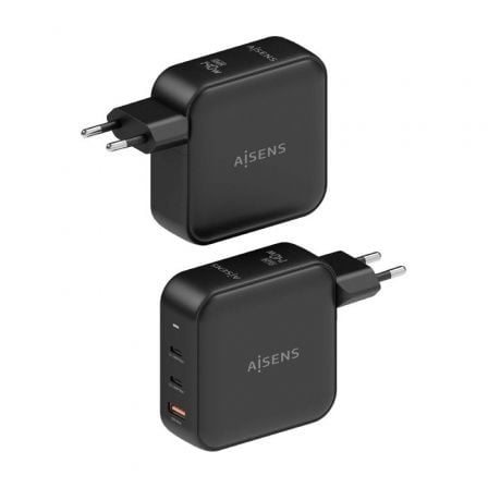 Cargador Gan de Pared Aisens ASCH-140W3P031-BK/ 2xUSB Tipo-C/ 1xUSB/ 140W Cargador Gan de Pared Aisens ASCH-140W3P031-BK/ 2xUSB Tipo-C/ 1xUSB/ 140W