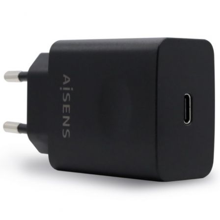Cargador de Pared Aisens ASCH-1PD20-BK/ 1xUSB Tipo-C/ 20W Cargador de Pared Aisens ASCH-1PD20-BK/ 1xUSB Tipo-C/ 20W