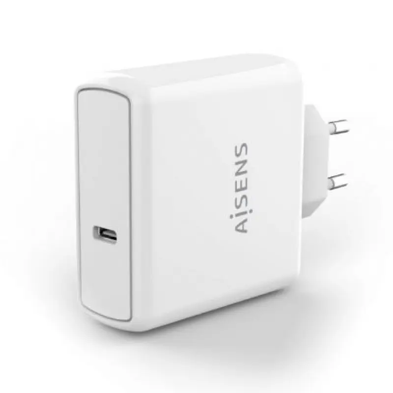 Cargador de Pared Aisens ASCH-1PD60-W/ 1xUSB Tipo-C/ 60W Cargador de Pared Aisens ASCH-1PD60-W/ 1xUSB Tipo-C/ 60W