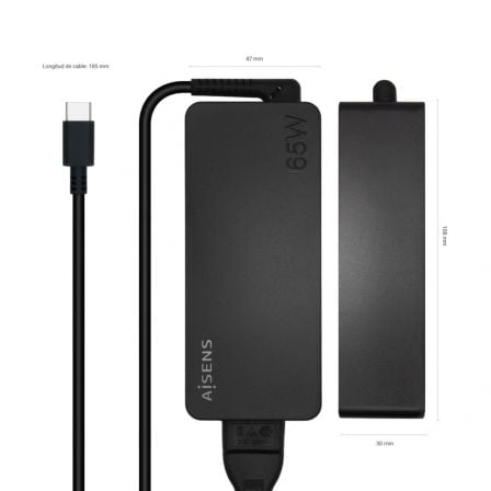 Cargador de Portátil Aisens ASCH-1PD65D-BK/ 1xUSB Tipo-C/ 65W Cargador de Portátil Aisens ASCH-1PD65D-BK/ 1xUSB Tipo-C/ 65W