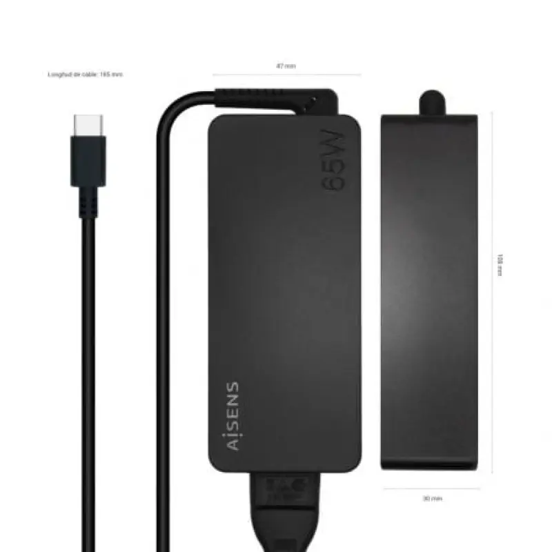Cargador de Portátil Aisens ASCH-1PD65D-BK/ 1xUSB Tipo-C/ 65W Cargador de Portátil Aisens ASCH-1PD65D-BK/ 1xUSB Tipo-C/ 65W