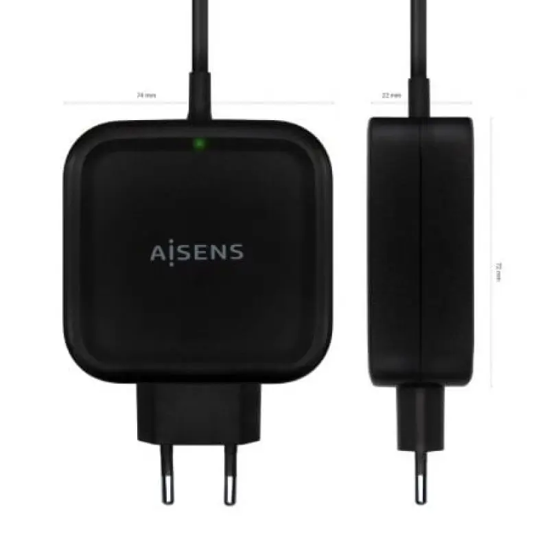 Cargador de Pared Aisens ASCH-1PD65WL-BK/ 1xUSB Tipo-C/ 65W Cargador de Pared Aisens ASCH-1PD65WL-BK/ 1xUSB Tipo-C/ 65W
