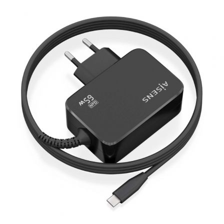 Cargador Gan de Pared Aisens ASCH-1PD65WL033-BK/ 1xUSB Tipo-C + Cable 1.8m/ 65W Cargador Gan de Pared Aisens ASCH-1PD65WL033-BK/ 1xUSB Tipo-C + Cable 1.8m/ 65W