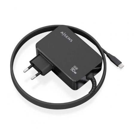 Cargador Gan de Pared Aisens ASCH-1PD90WL034-BK/ 1xUSB Tipo-C + Cable 1.8m/ 90W Cargador Gan de Pared Aisens ASCH-1PD90WL034-BK/ 1xUSB Tipo-C + Cable 1.8m/ 90W