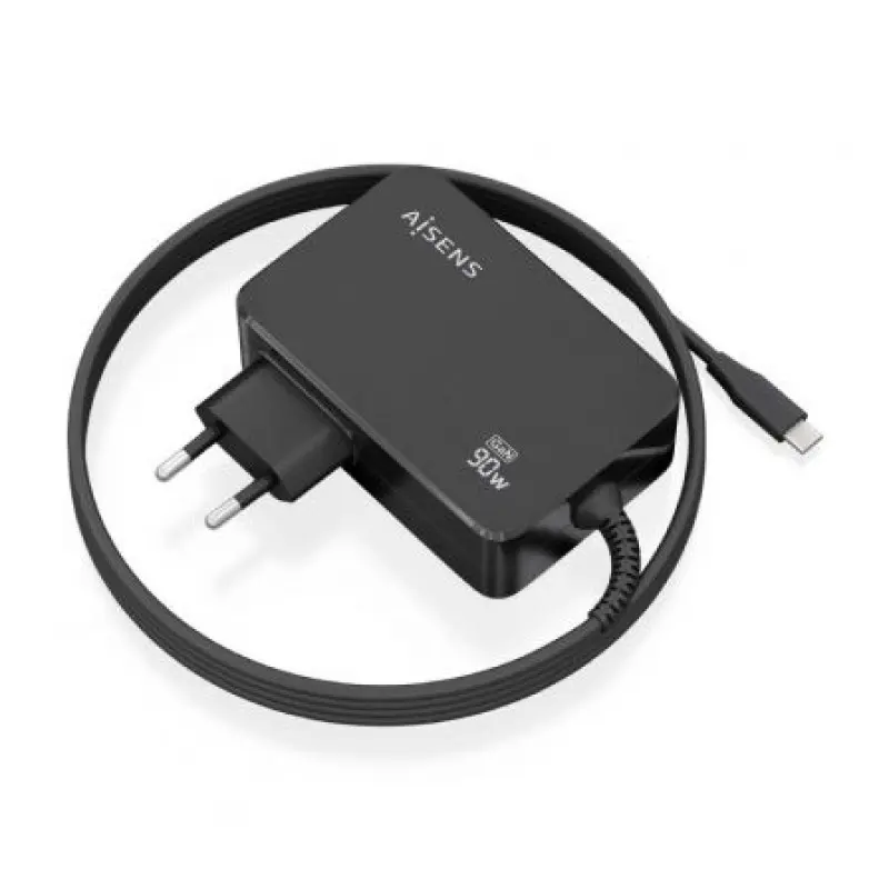 Cargador Gan de Pared Aisens ASCH-1PD90WL034-BK/ 1xUSB Tipo-C + Cable 1.8m/ 90W Cargador Gan de Pared Aisens ASCH-1PD90WL034-BK/ 1xUSB Tipo-C + Cable 1.8m/ 90W