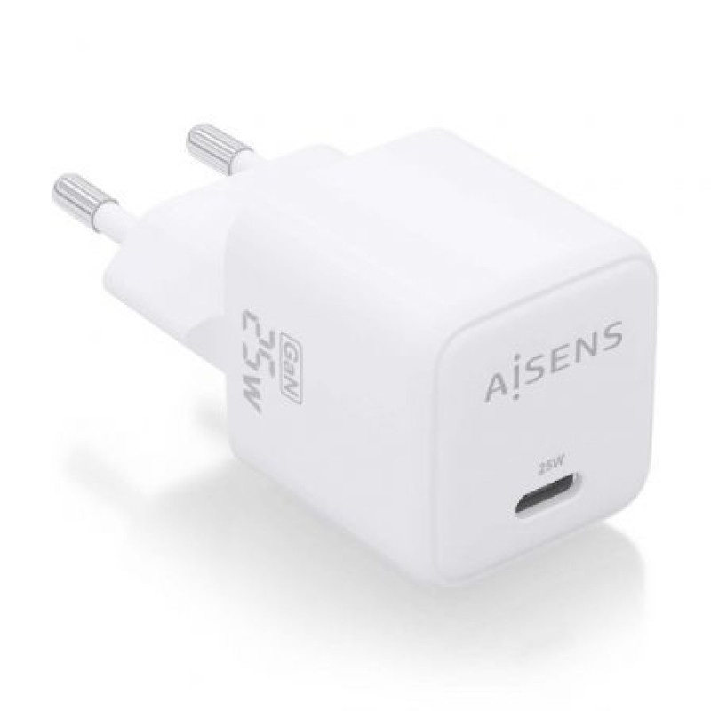 Cargador Gan de Pared Aisens ASCH-25W1P012-W/ 1xUSB Tipo-C/ 25W Cargador Gan de Pared Aisens ASCH-25W1P012-W/ 1xUSB Tipo-C/ 25W