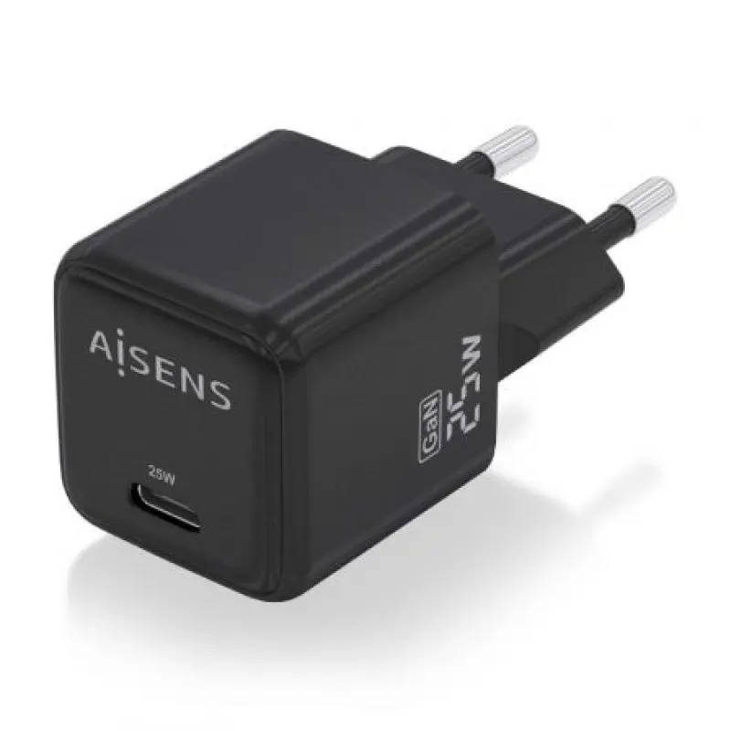 Cargador Gan de Pared Aisens ASCH-25W1P013-BK/ 1xUSB Tipo-C/ 25W Cargador Gan de Pared Aisens ASCH-25W1P013-BK/ 1xUSB Tipo-C/ 25W