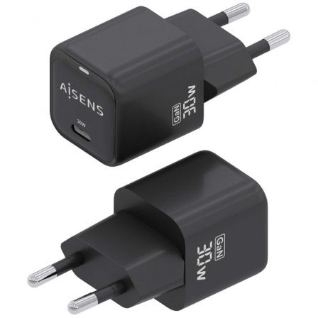 Cargador Gan de Pared Aisens ASCH-30W1P019-BK/ 1xUSB Tipo-C/ 30W Cargador Gan de Pared Aisens ASCH-30W1P019-BK/ 1xUSB Tipo-C/ 30W