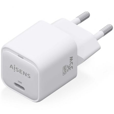 Cargador Gan de Pared Aisens ASCH-35W1P022-W/ 1xUSB Tipo-C/ 35W Cargador Gan de Pared Aisens ASCH-35W1P022-W/ 1xUSB Tipo-C/ 35W