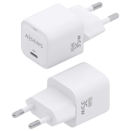 Cargador Gan de Pared Aisens ASCH-35W1P022-W/ 1xUSB Tipo-C/ 35W Cargador Gan de Pared Aisens ASCH-35W1P022-W/ 1xUSB Tipo-C/ 35W