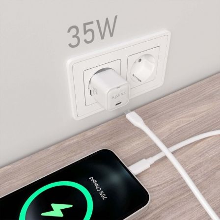 Cargador Gan de Pared Aisens ASCH-35W1P022-W/ 1xUSB Tipo-C/ 35W Cargador Gan de Pared Aisens ASCH-35W1P022-W/ 1xUSB Tipo-C/ 35W