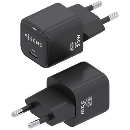 Cargador Gan de Pared Aisens ASCH-35W1P023-BK/ 1xUSB Tipo-C/ 35W Cargador Gan de Pared Aisens ASCH-35W1P023-BK/ 1xUSB Tipo-C/ 35W