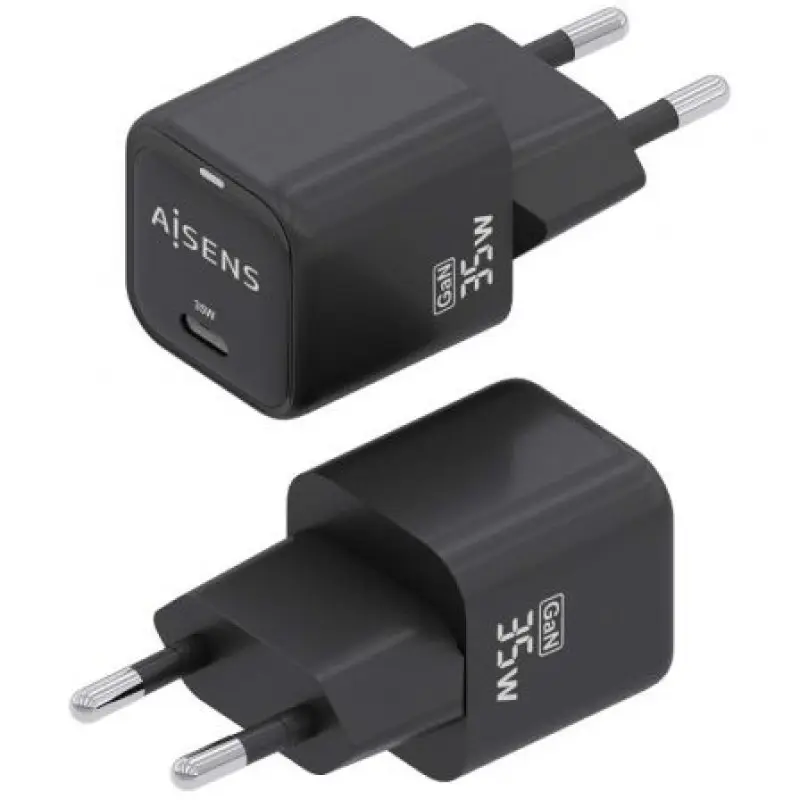 Cargador Gan de Pared Aisens ASCH-35W1P023-BK/ 1xUSB Tipo-C/ 35W Cargador Gan de Pared Aisens ASCH-35W1P023-BK/ 1xUSB Tipo-C/ 35W