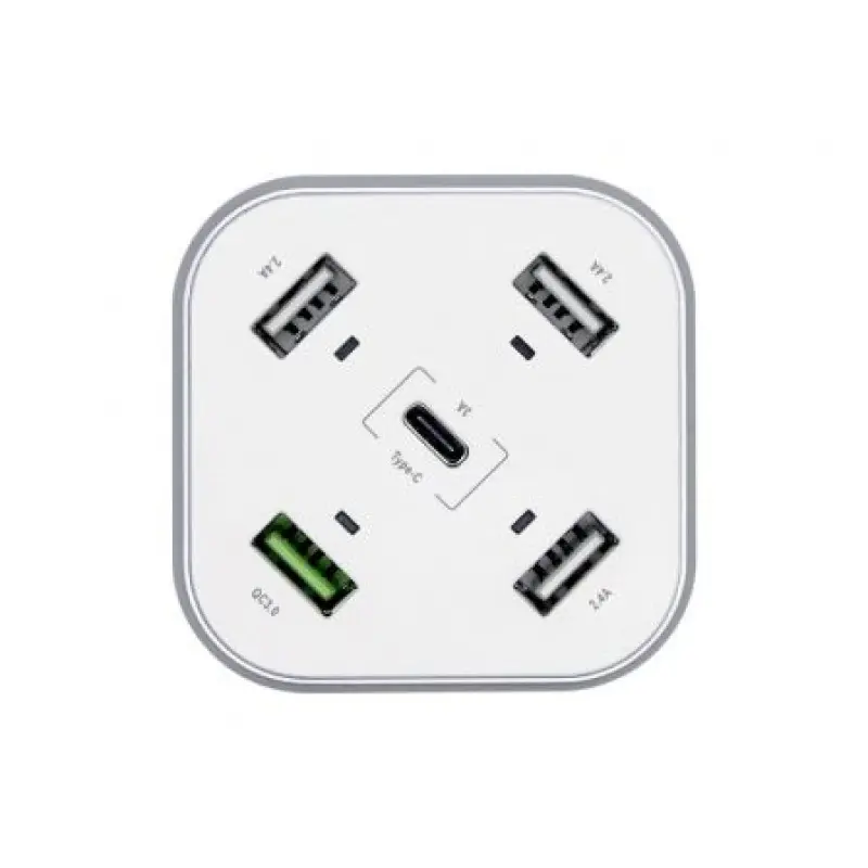 Cargador de Mesa Aisens ASCH-5PQC-W/ 1xUSB Tipo-C/ 4xUSB/ 48W Cargador de Mesa Aisens ASCH-5PQC-W/ 1xUSB Tipo-C/ 4xUSB/ 48W