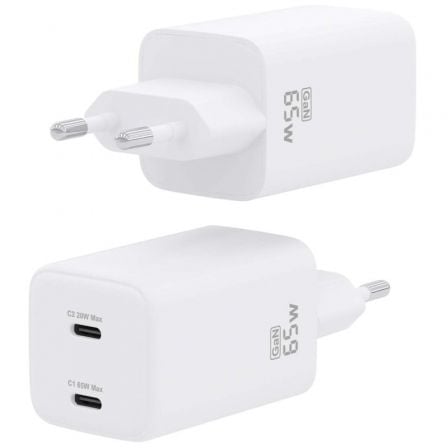 Cargador Gan de Pared Aisens ASCH-65W2P039-W/ 2xUSB Tipo-C/ 65W Cargador Gan de Pared Aisens ASCH-65W2P039-W/ 2xUSB Tipo-C/ 65W