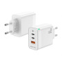 Cargador Gan de Pared Aisens ASCH-65W3P007-W/ 2xUSB Tipo-C/ 1x USB/ 65W