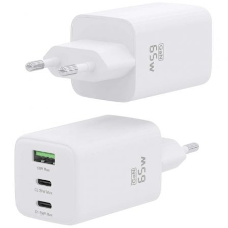 Cargador Gan de Pared Aisens ASCH-65W3P041-W/ 2xUSB Tipo-C/ 1xUSB/ 65W Cargador Gan de Pared Aisens ASCH-65W3P041-W/ 2xUSB Tipo-C/ 1xUSB/ 65W