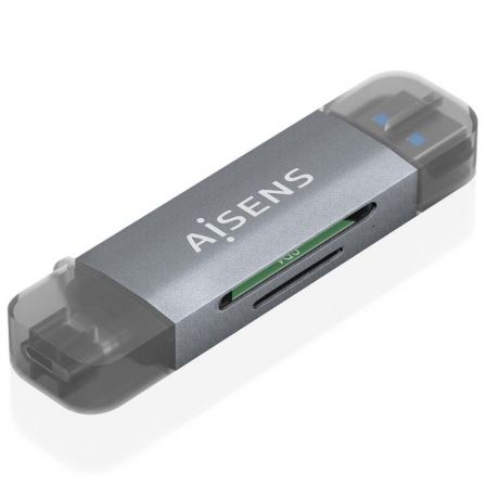 Lector de Tarjetas Externo Aisens ASCR-2AC08-GR/ USB 3.1 Lector de Tarjetas Externo Aisens ASCR-2AC08-GR/ USB 3.1