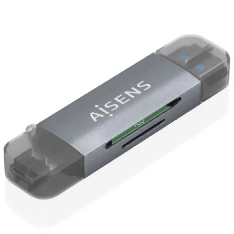 Lector de Tarjetas Externo Aisens ASCR-2AC08-GR/ USB 3.1 Lector de Tarjetas Externo Aisens ASCR-2AC08-GR/ USB 3.1