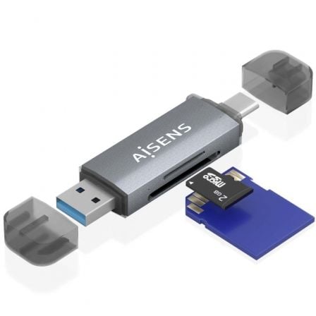 Lector de Tarjetas Externo Aisens ASCR-2AC08-GR/ USB 3.1 Lector de Tarjetas Externo Aisens ASCR-2AC08-GR/ USB 3.1