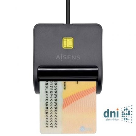 Lector de DNI Aisens ASCR-SN01-BK/ Negro Lector de DNI Aisens ASCR-SN01-BK/ Negro