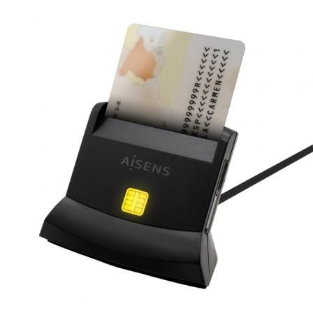 Lector de DNI y Tarjetas Aisens ASCR-SN04CSD-BK/ USB Tipo-C/ Negro Lector de DNI y Tarjetas Aisens ASCR-SN04CSD-BK/ USB Tipo-C/ Negro