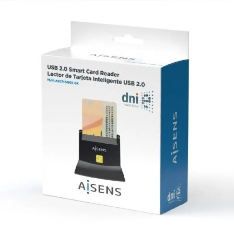 Lector de DNI y Tarjetas Aisens ASCR-SN05-BK/ Negro Lector de DNI y Tarjetas Aisens ASCR-SN05-BK/ Negro