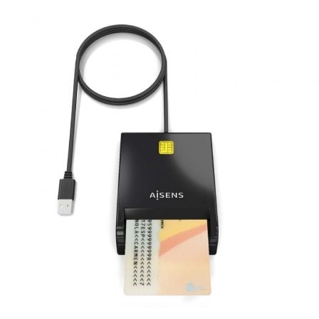 Lector de DNI y Tarjetas Aisens ASCR-SN06-BK/ Negro Lector de DNI y Tarjetas Aisens ASCR-SN06-BK/ Negro